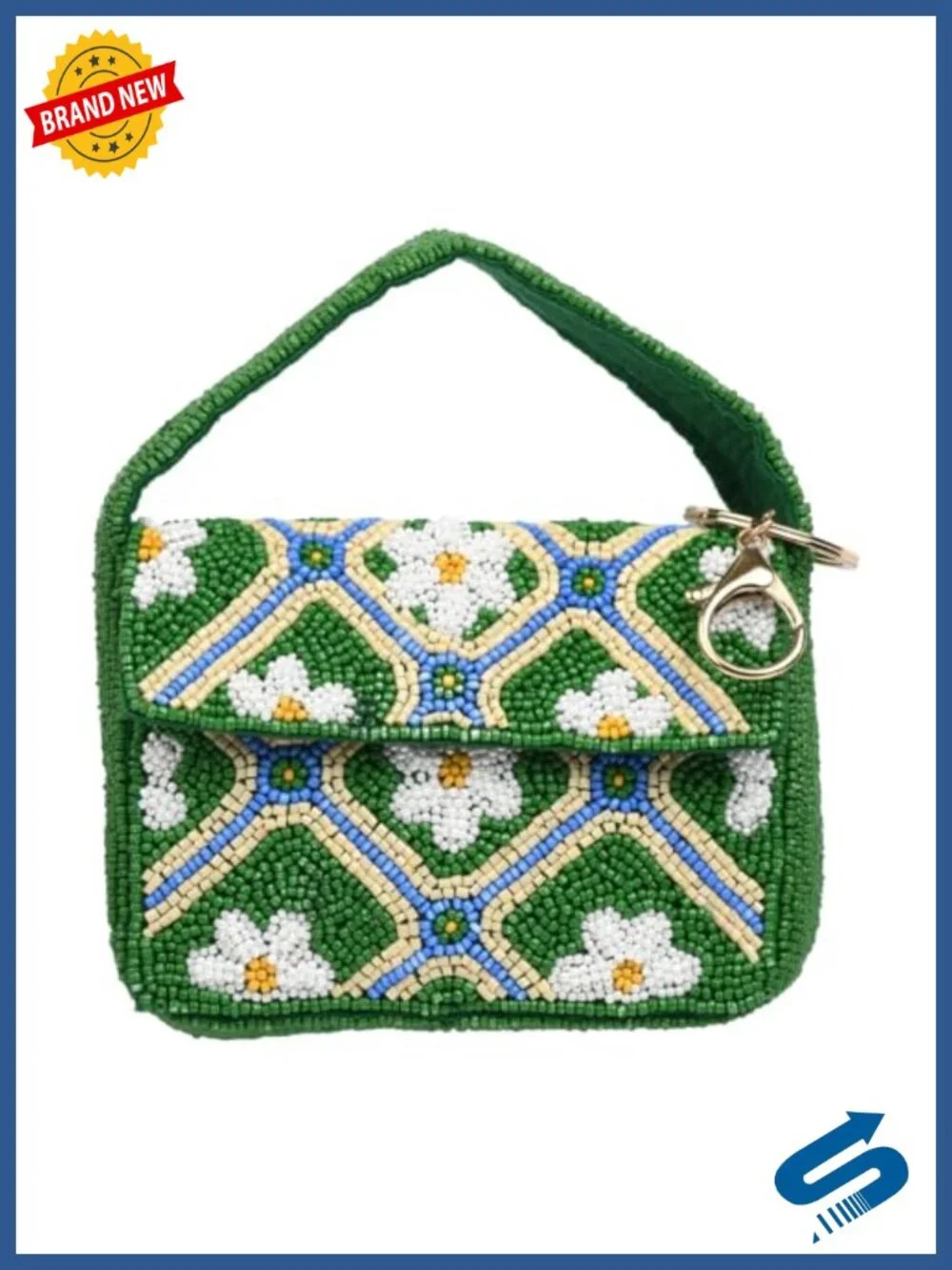 Hand-beaded Baguette Mini Shoulder Bag Lightweight Purse